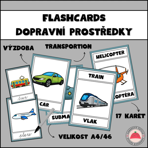 Flashcards - dopravní prostředky - transportion
