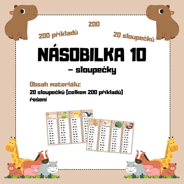 NÁSOBILKA 10 - sloupečky