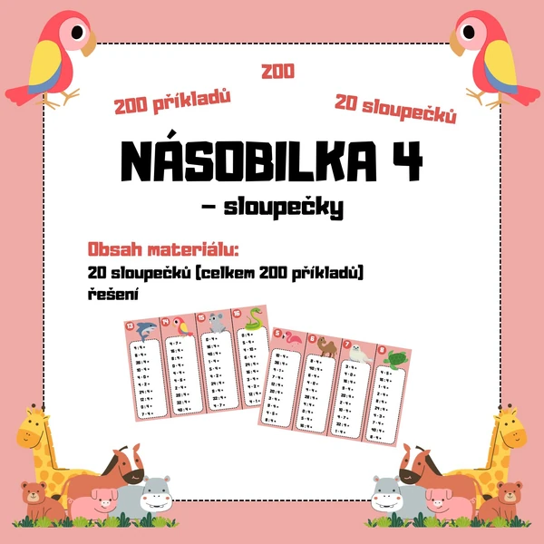 NÁSOBILKA 4 - sloupečky