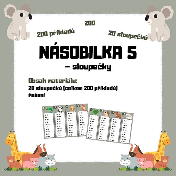 NÁSOBILKA 5 - sloupečky