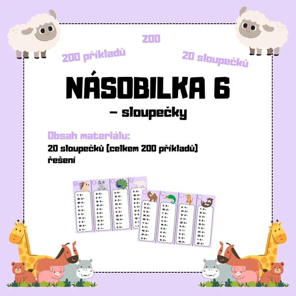 NÁSOBILKA 6 - sloupečky