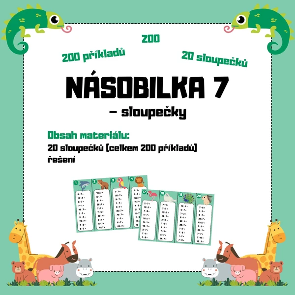 NÁSOBILKA 7 - sloupečky