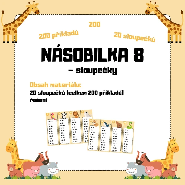 NÁSOBILKA 8 - sloupečky