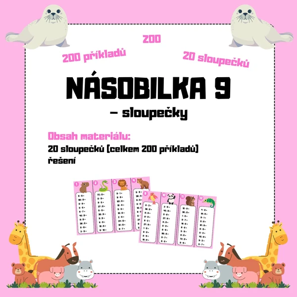 NÁSOBILKA 9 - sloupečky