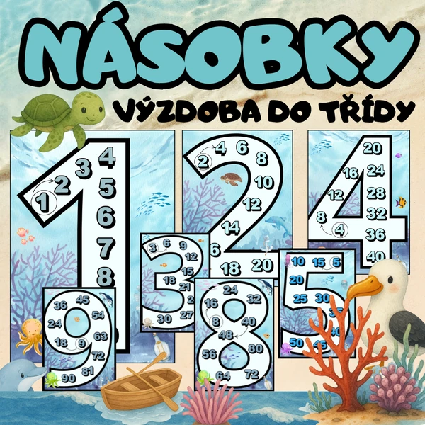 NÁSOBKY - moře - plakáty na zeď