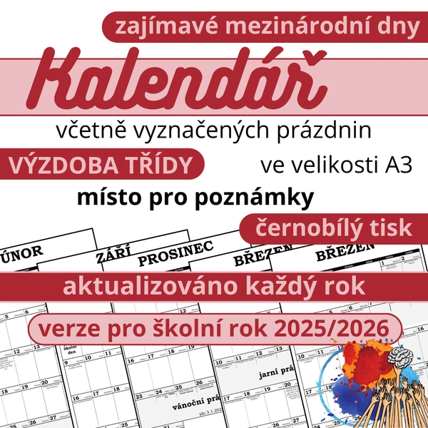 Kalendář se zajímavými mezinárodními dny (školní rok 2025/2026)