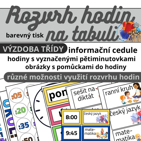Rozvrh hodin na tabuli