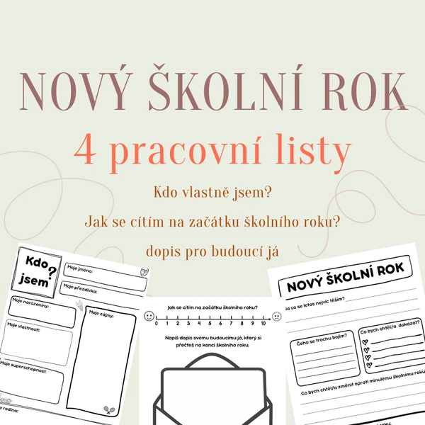 Nový školní rok-pracovní listy 