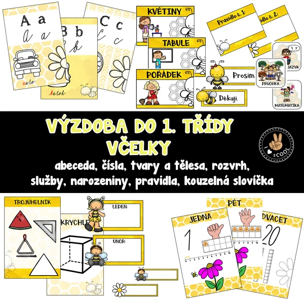 Výzdoba do 1. třídy - včelky