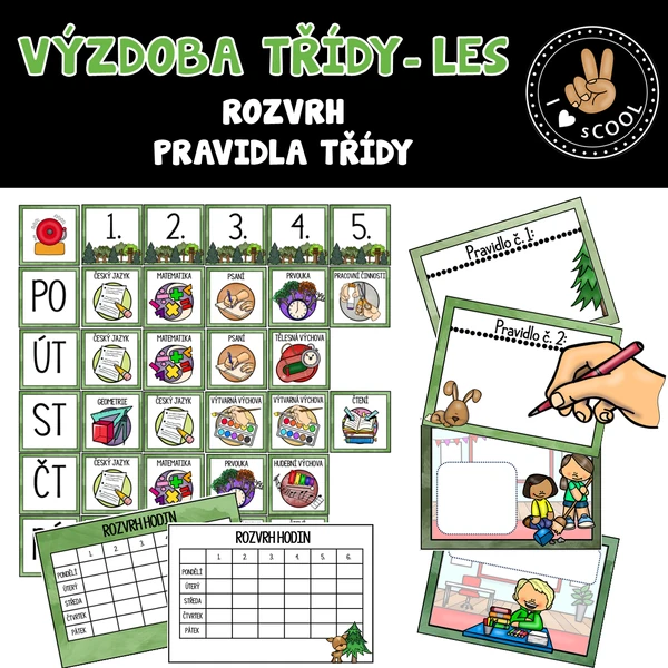 LES - rozvrh hodin, pravidla třídy