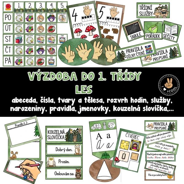 Výzdoba do 1. třídy - les