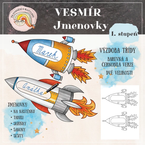 VESMÍR - jmenovky