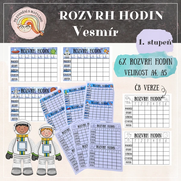 VESMÍR - Rozvrh hodin