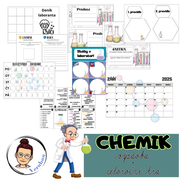 Chemik - výzdoba třídy + celoroční hra