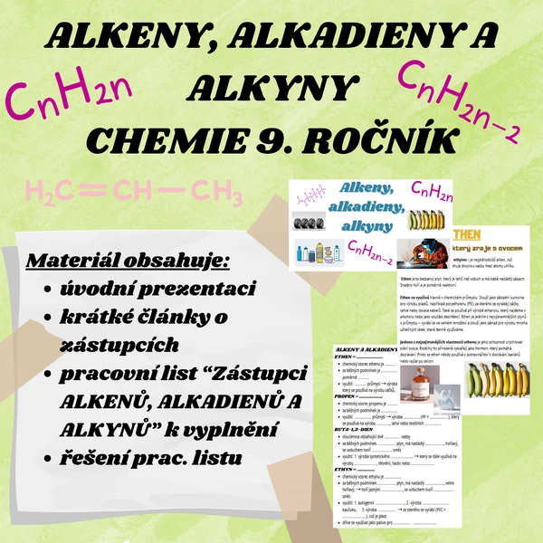 Alkeny, alkadieny a alkyny