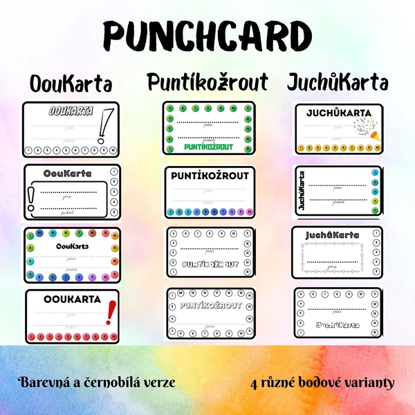 PunchCard - OouKarta, Puntíkožrout, JuchůKarta