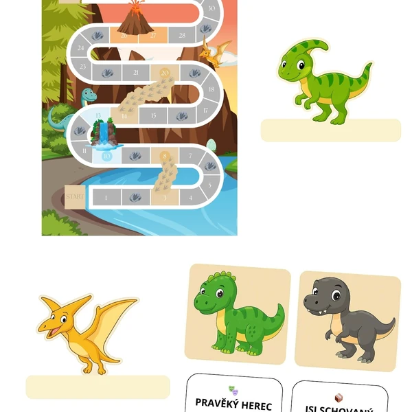 Stolní hra - dinosauří putování