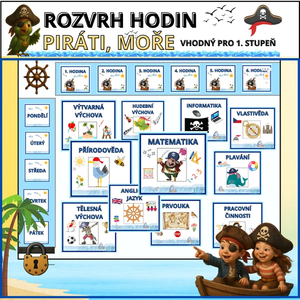 ROZVRH HODIN - PIRÁTI, MOŘE