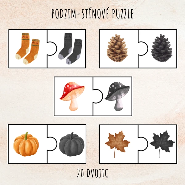 PODZIM-STÍNOVÉ PUZZLE