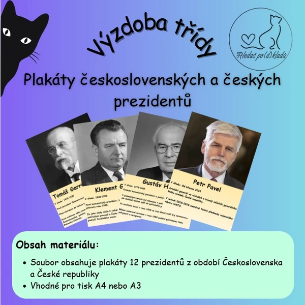 Plakáty československých a českých prezidentů