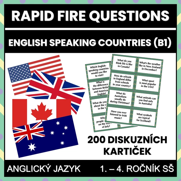 Rapid Fire Questions - English Speaking Countries (B1)