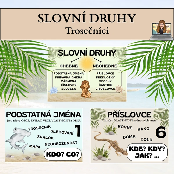 slovní druhy - trosečníci