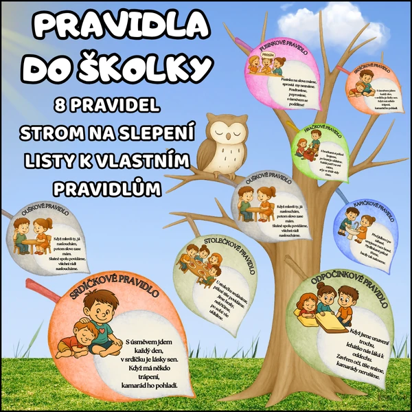 🌳 Strom pravidel do školky - ŠKOLKOVÁ PRAVIDLA