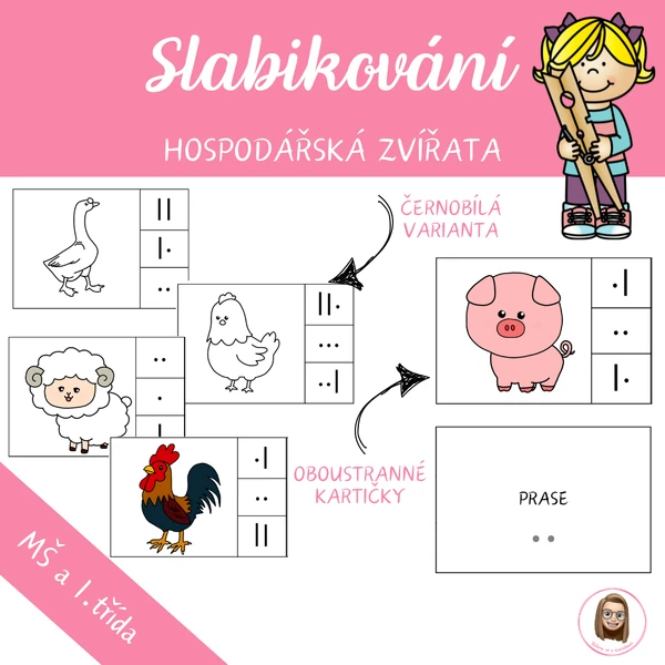 Slabikování - hospodářská zvířata
