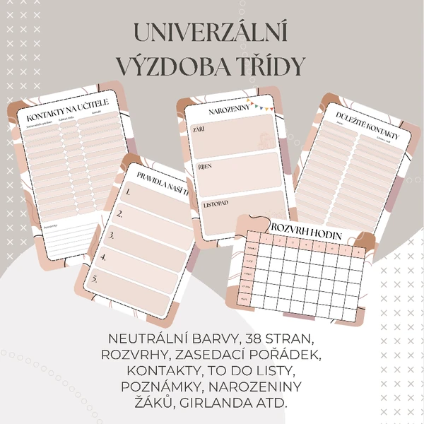 Výzdoba třídy - neutrální