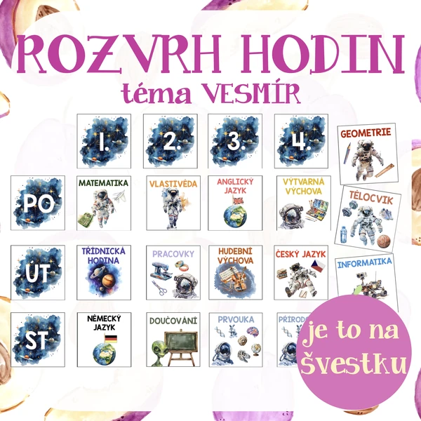 Rozvrh hodin - VESMÍR