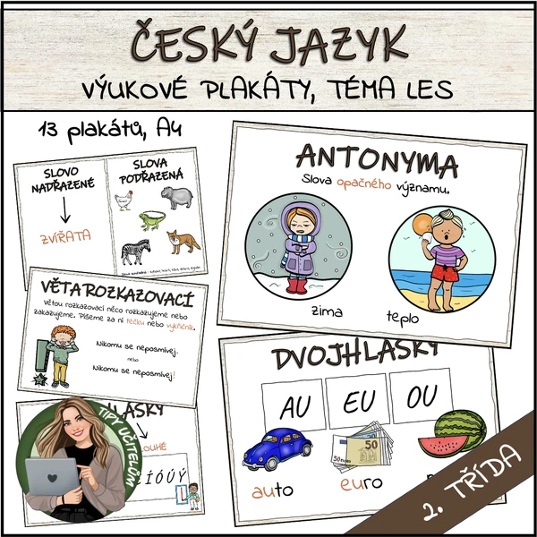 Plakáty do ČJ - 2. třída - téma LES