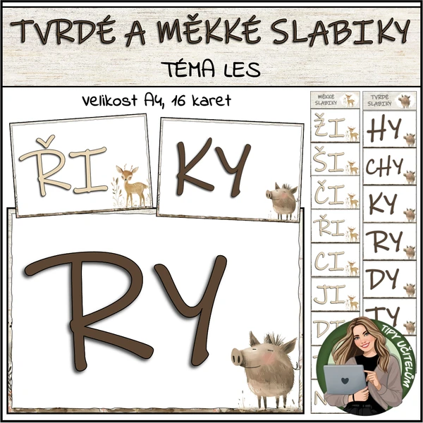 Tvrdé a měkké slabiky - téma LES