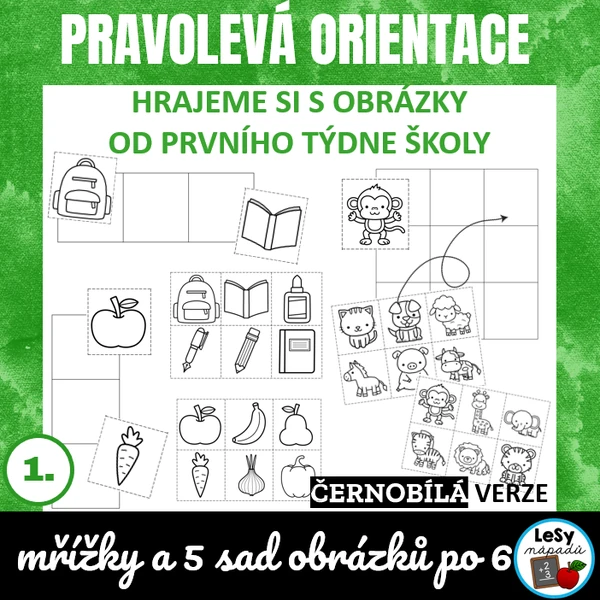 pravolevá orientace - hrajeme si s obrázky od prvního týdne školy
