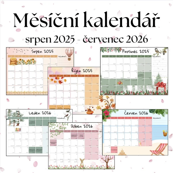 MĚSÍČNÍ KALENDÁŘ (srpen 2025-červenec 2026)