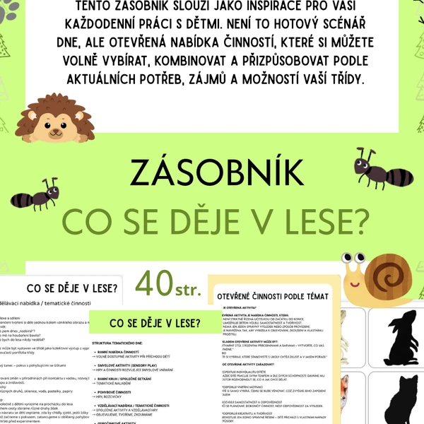 Zásobník aktivit - LES (podzim)