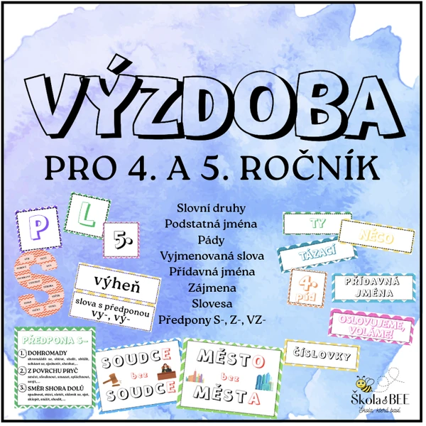 Výzdoba pro 4. a 5. ročník - ČJ