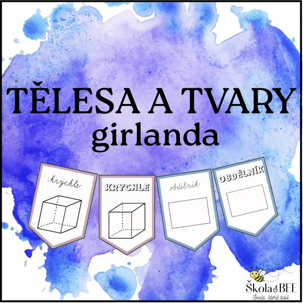 Tělesa a tvary - girlanda