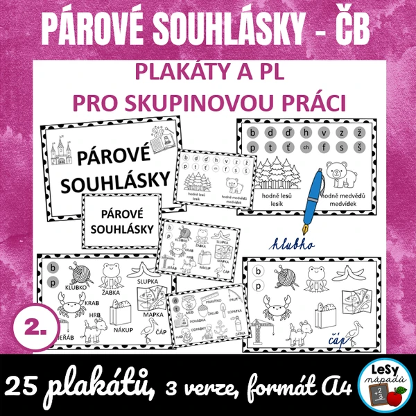Párové souhlásky - čb plakáty