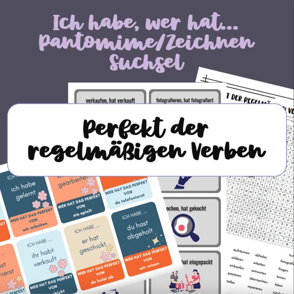Perfekt der regelmäßigen Verben: Já mám, kdo má; pantomima