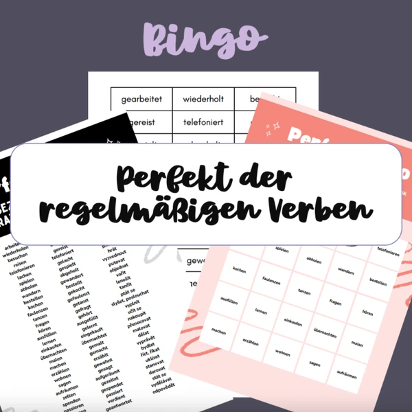 Perfekt der regelmäßigen Verben: Bingo