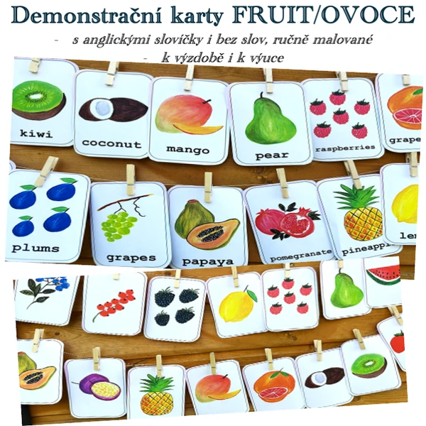 Demonstrační karty - Fruit/Ovoce