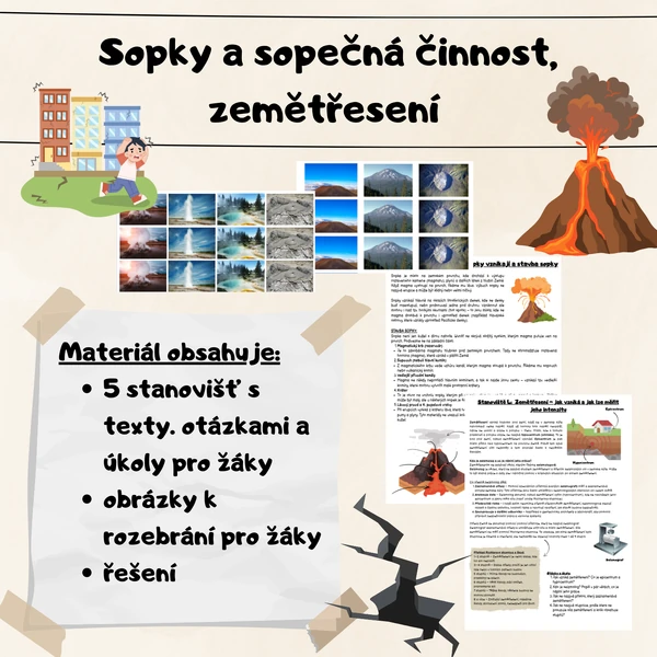 Sopky, sopečná aktivita a zemětřesení
