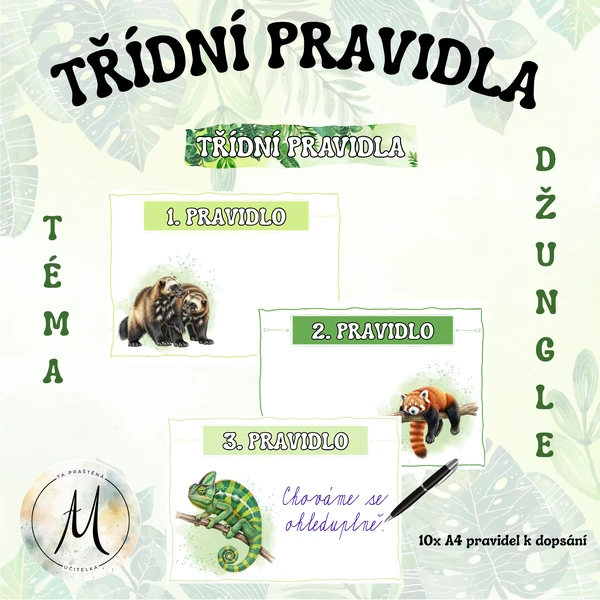 Pravidla třídy - téma džungle