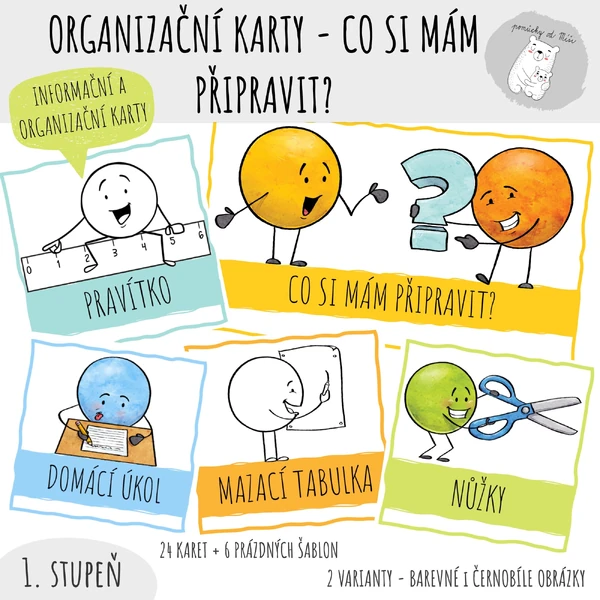 Organzační karty - Co si mám připravit? - veselá výzdoba 