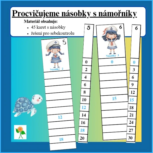 Procvičujeme násobky s námořníky