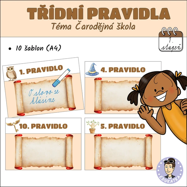 Třídní pravidla - Téma Čarodějná škola