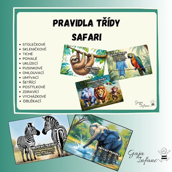 Pravidla třídy- Safari