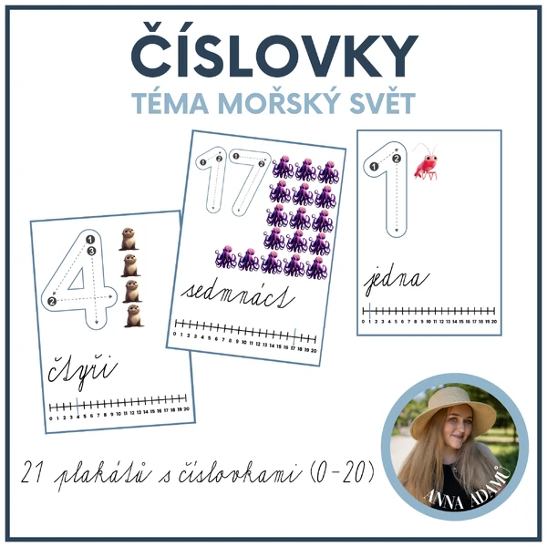 Číslovky - mořský svět 