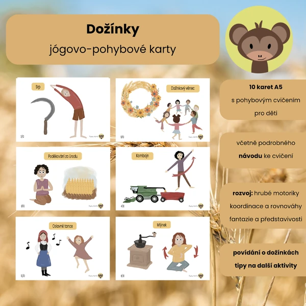Dožínky - jógové kartičky 