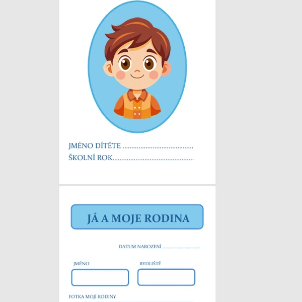Portfolio dítěte MŠ- záložky
